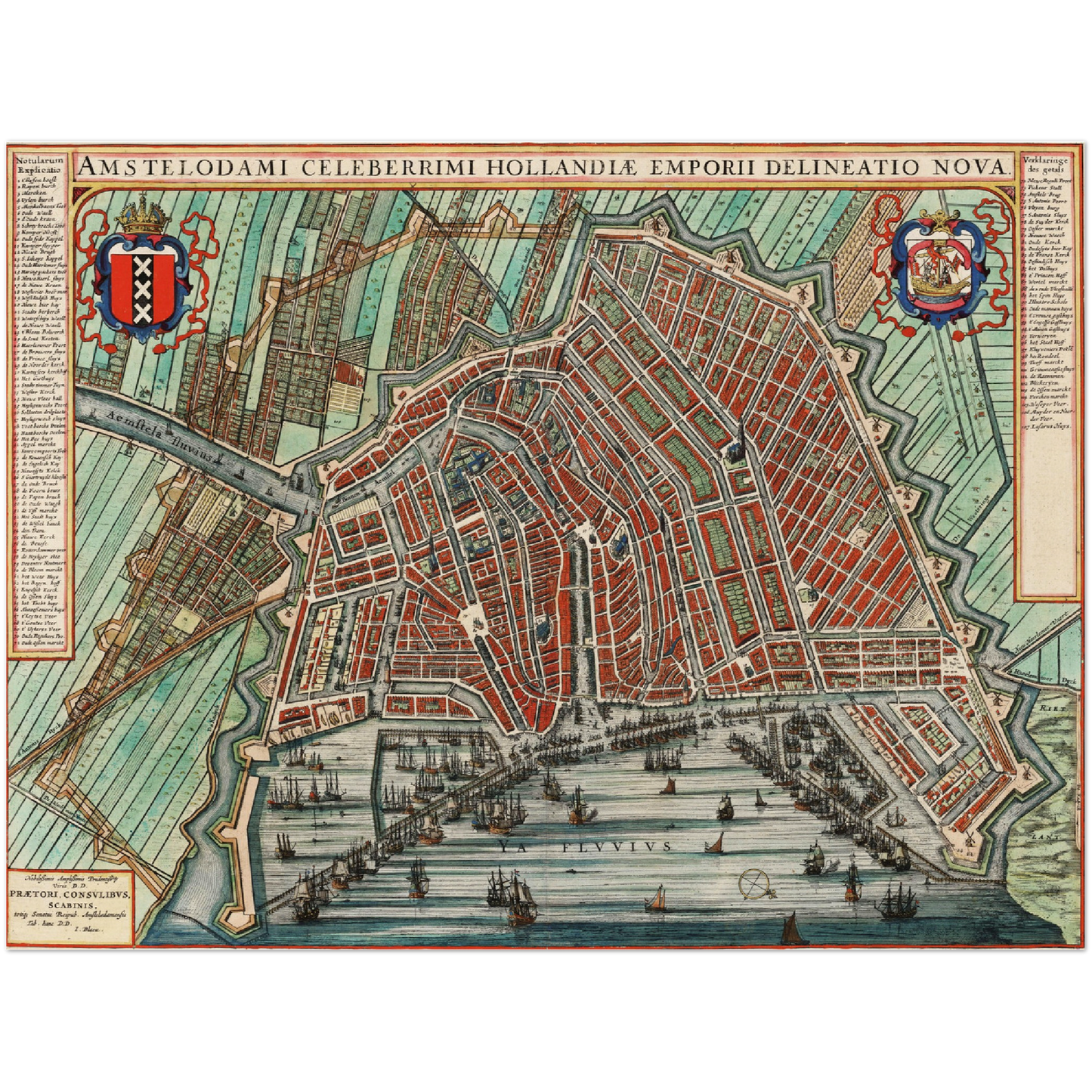 Historischer Stadtplan Amsterdam um 1649