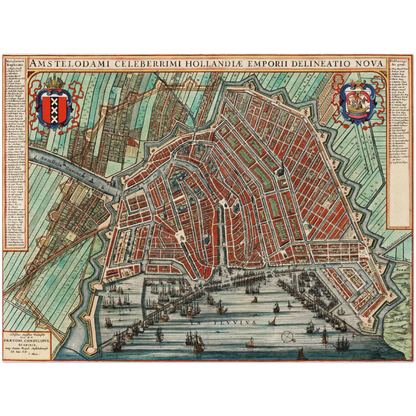 Historischer Stadtplan Amsterdam um 1649