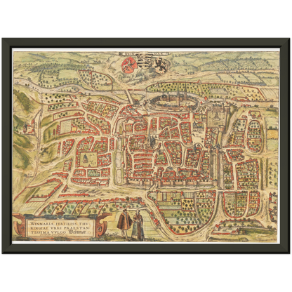 Historical city map  Test product horizontal 3 sizes