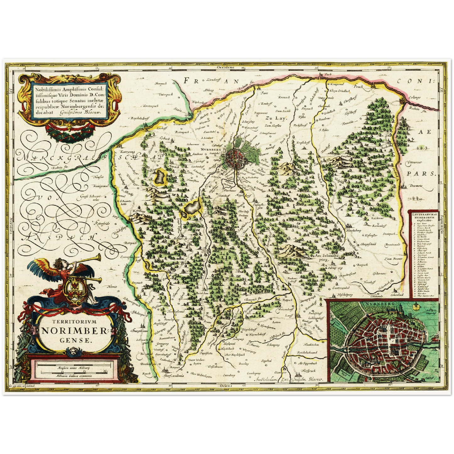 Historical city map  Test product horizontal 3 sizes