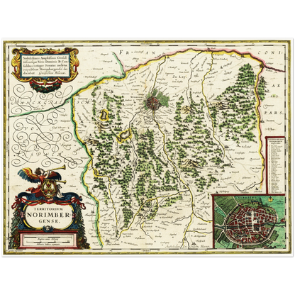 Historical city map  Test product horizontal 3 sizes