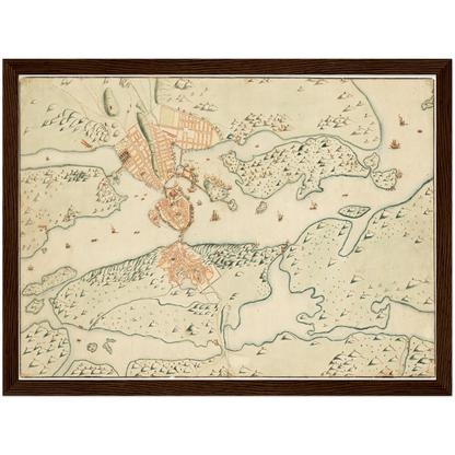 Historical city map  Test product horizontal 3 sizes