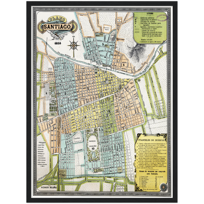 Historical city map  Test product horizontal 3 sizes
