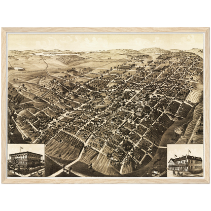 Historical city map  Test product horizontal 3 sizes