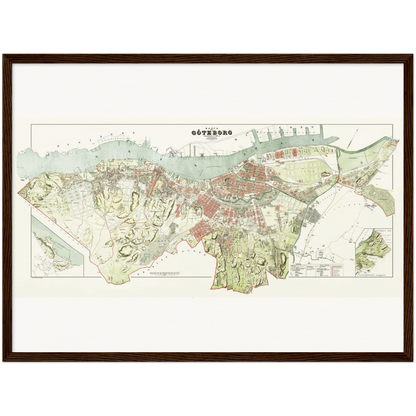 Historical city map  Test product horizontal 3 sizes