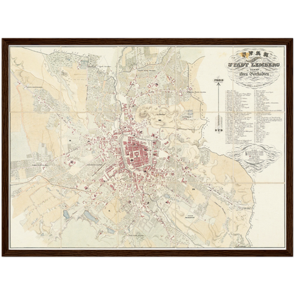 Historical city map  Test product horizontal 3 sizes