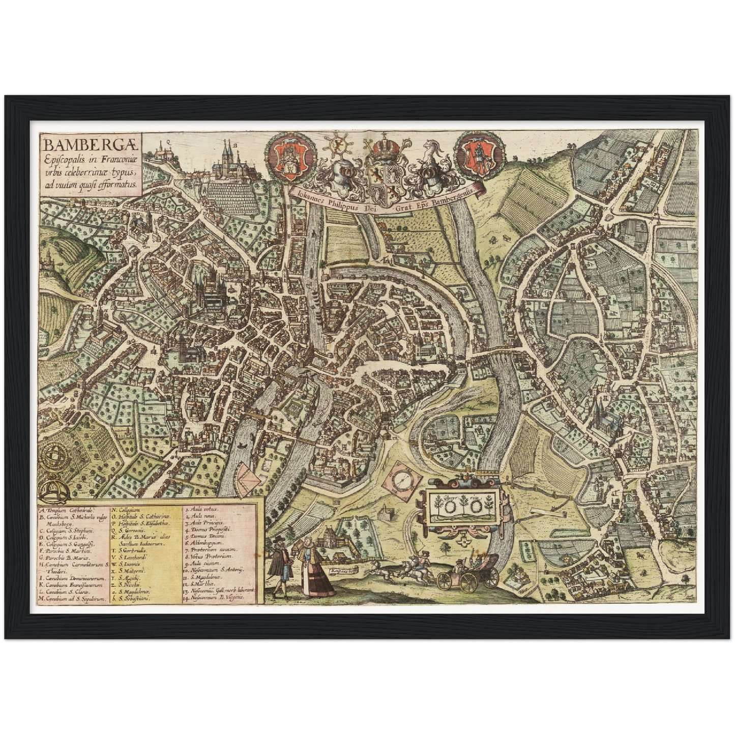 Historical city map  Test product horizontal 3 sizes