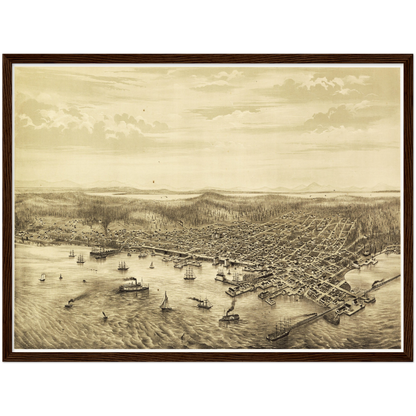 Historical city map  Test product horizontal 3 sizes