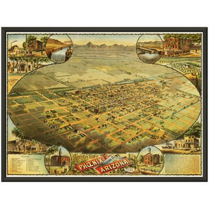 Historical city map  Test product horizontal 3 sizes