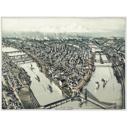 Historical city map  Test product horizontal 3 sizes