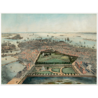 Historical city map  Test product horizontal 3 sizes