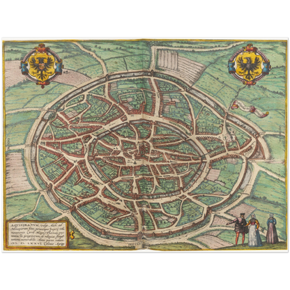 Historical city map  Test product horizontal 3 sizes