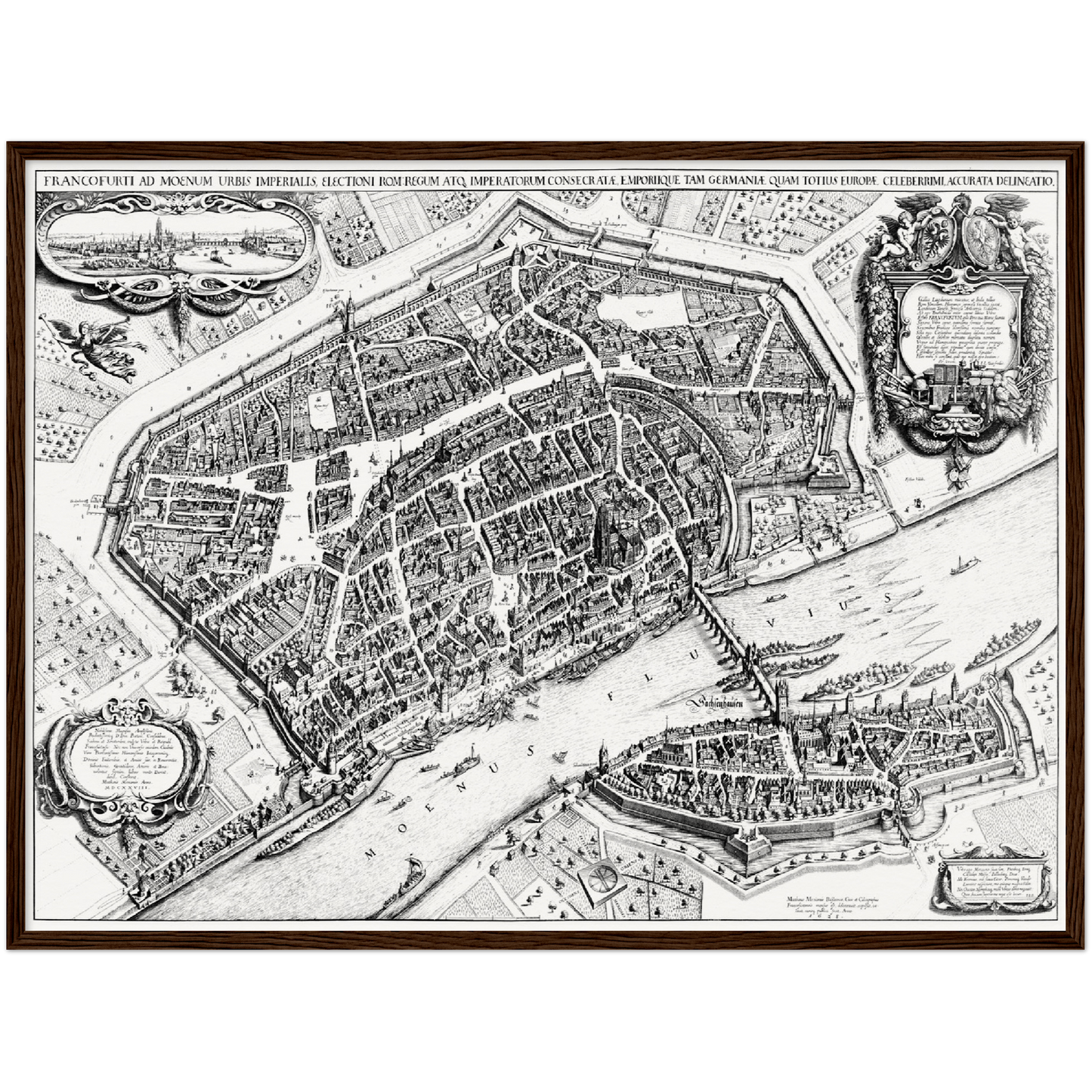 Historischer Stadtplan Frankfurt am Main um 1628