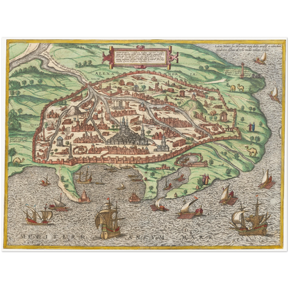 Historical city map  Test product horizontal 3 sizes