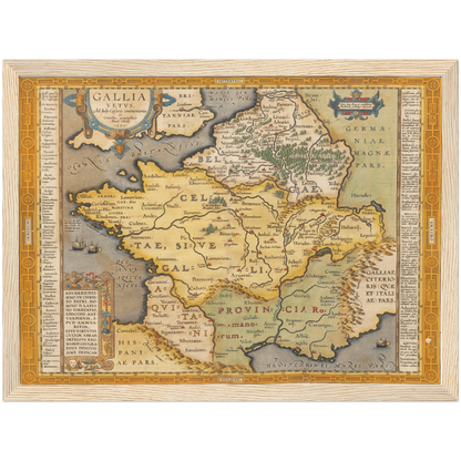 Historische Landkarte Historisches Gallien um 1609