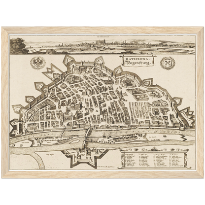 Historical city map  Test product horizontal 3 sizes