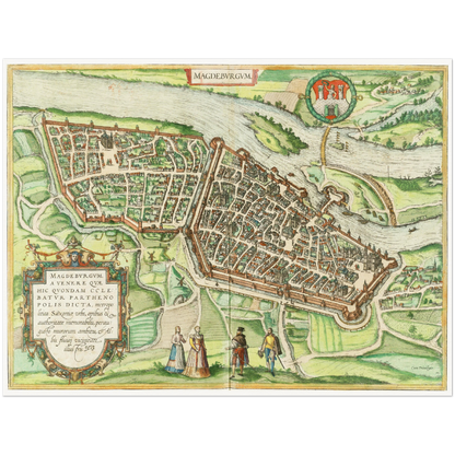 Historical city map  Test product horizontal 3 sizes