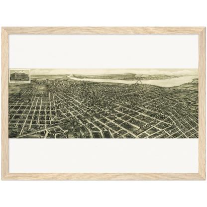 Historical city map  Test product horizontal 3 sizes