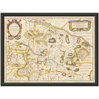 Historical city map  Test product horizontal 3 sizes