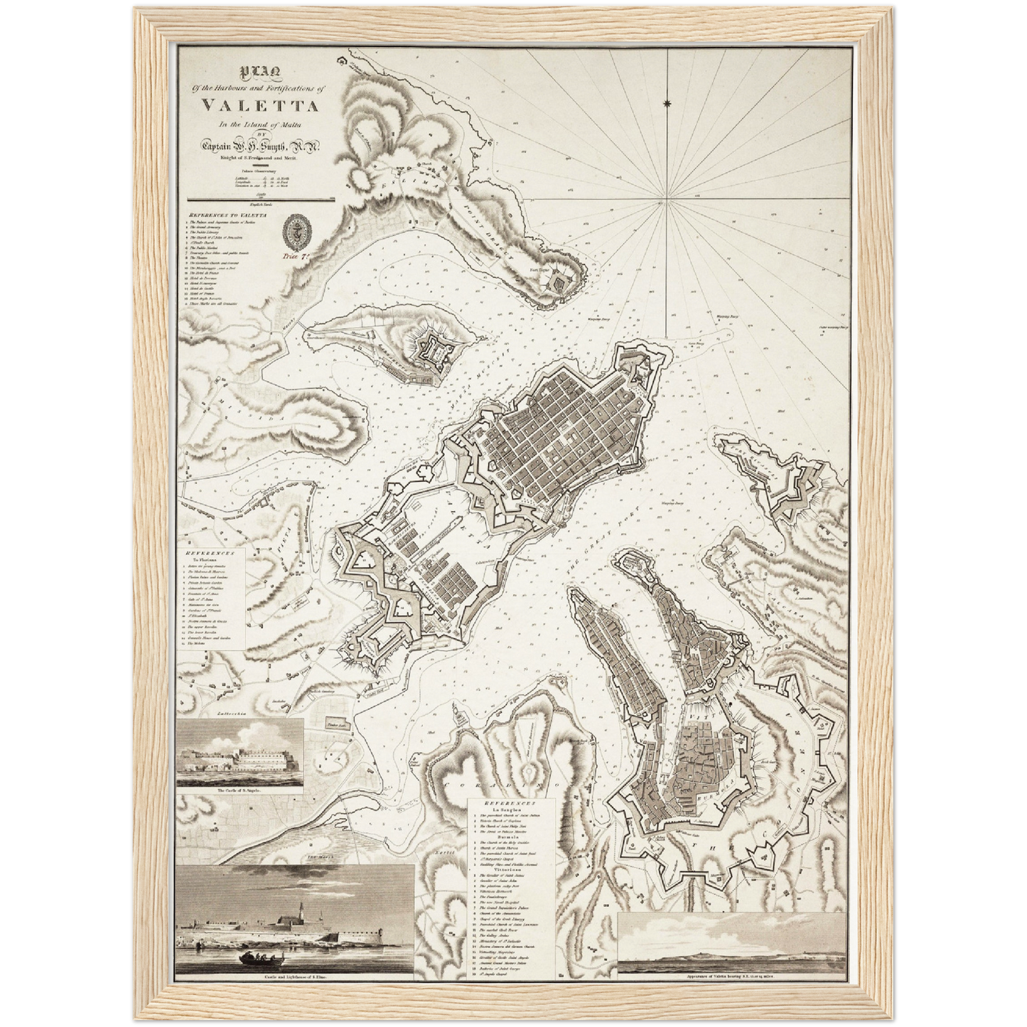 Historical city map  Test product horizontal 3 sizes