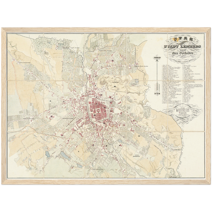 Historical city map  Test product horizontal 3 sizes