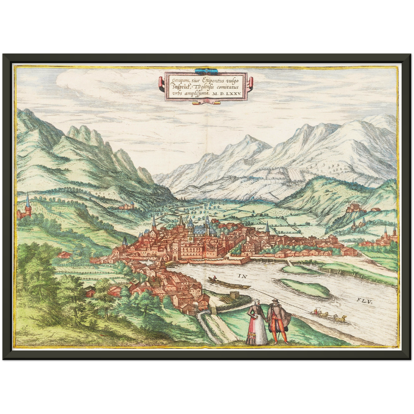 Historical city map  Test product horizontal 3 sizes