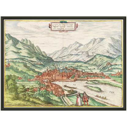 Historical city map  Test product horizontal 3 sizes