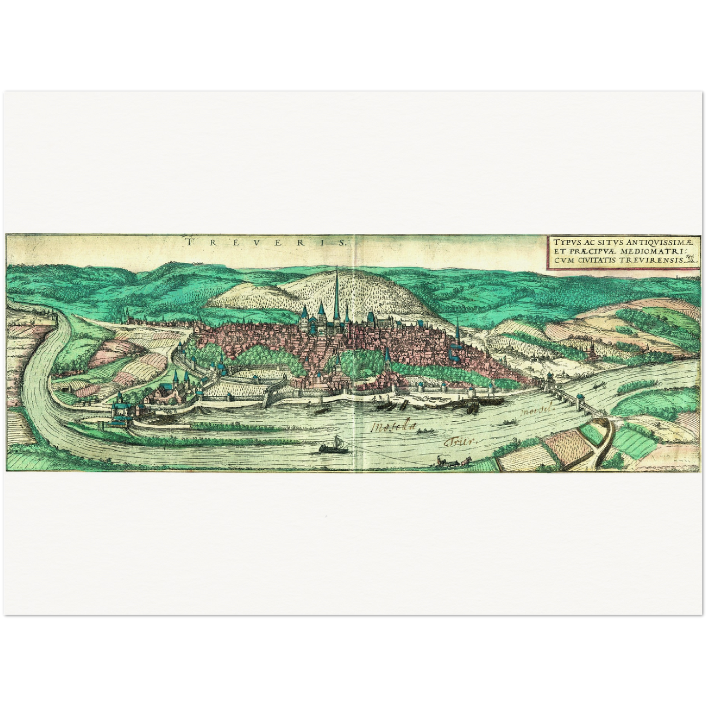 Historische Stadtansicht Trier um 1572