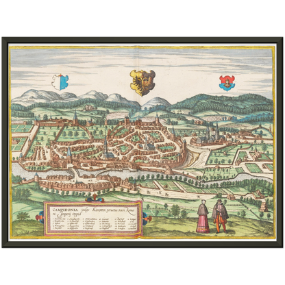 Historical city map  Test product horizontal 3 sizes