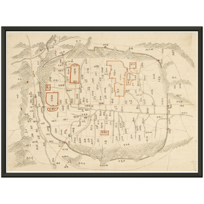 Historical city map  Test product horizontal 3 sizes