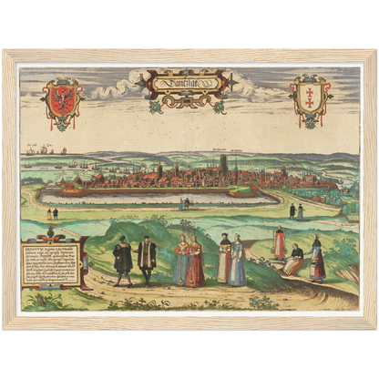 Historical city map  Test product horizontal 3 sizes