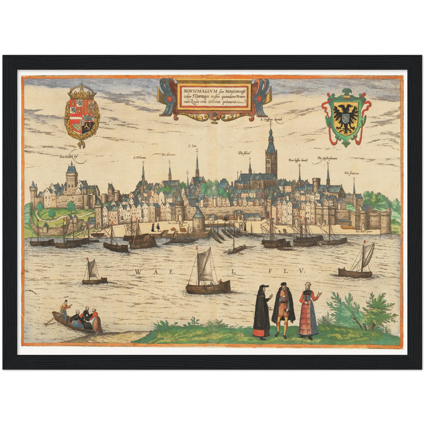 Historical city map  Test product horizontal 3 sizes