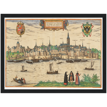 Historical city map  Test product horizontal 3 sizes