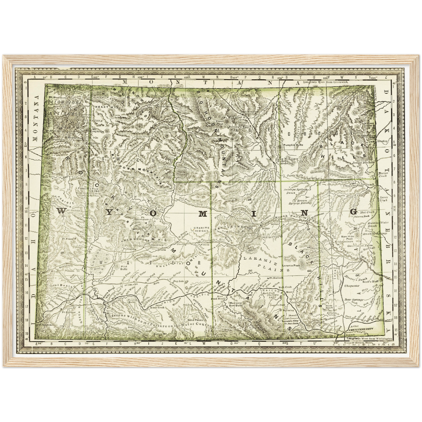 Historical city map  Test product horizontal 3 sizes