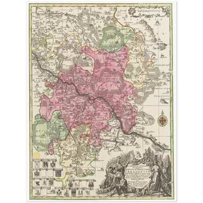 Historical city map  Test product horizontal 3 sizes