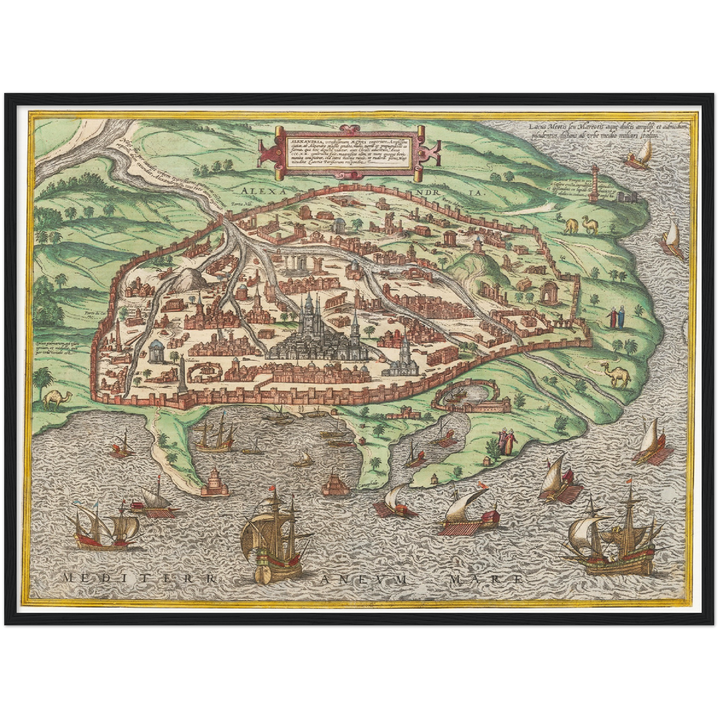 Historical city map  Test product horizontal 3 sizes