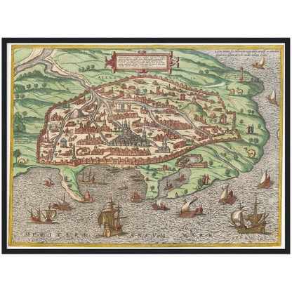 Historical city map  Test product horizontal 3 sizes