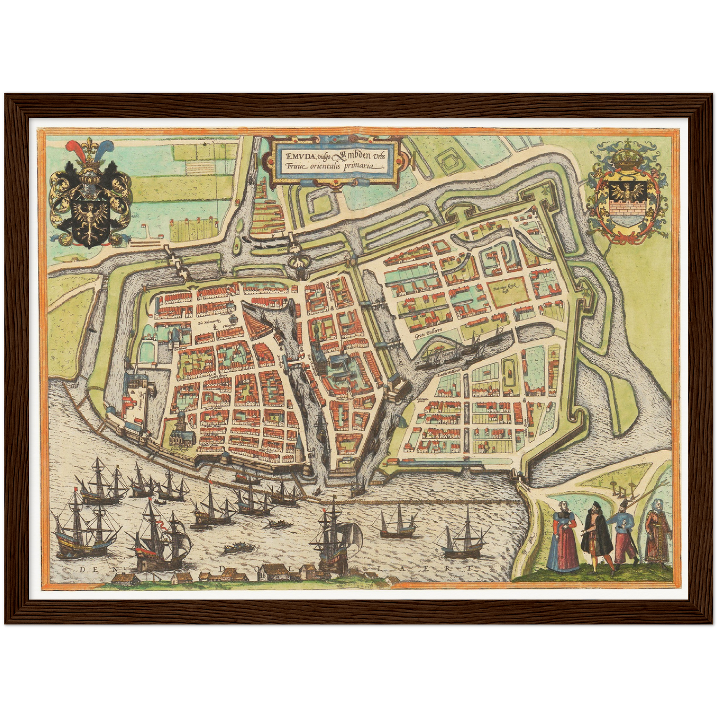 Historical city map  Test product horizontal 3 sizes