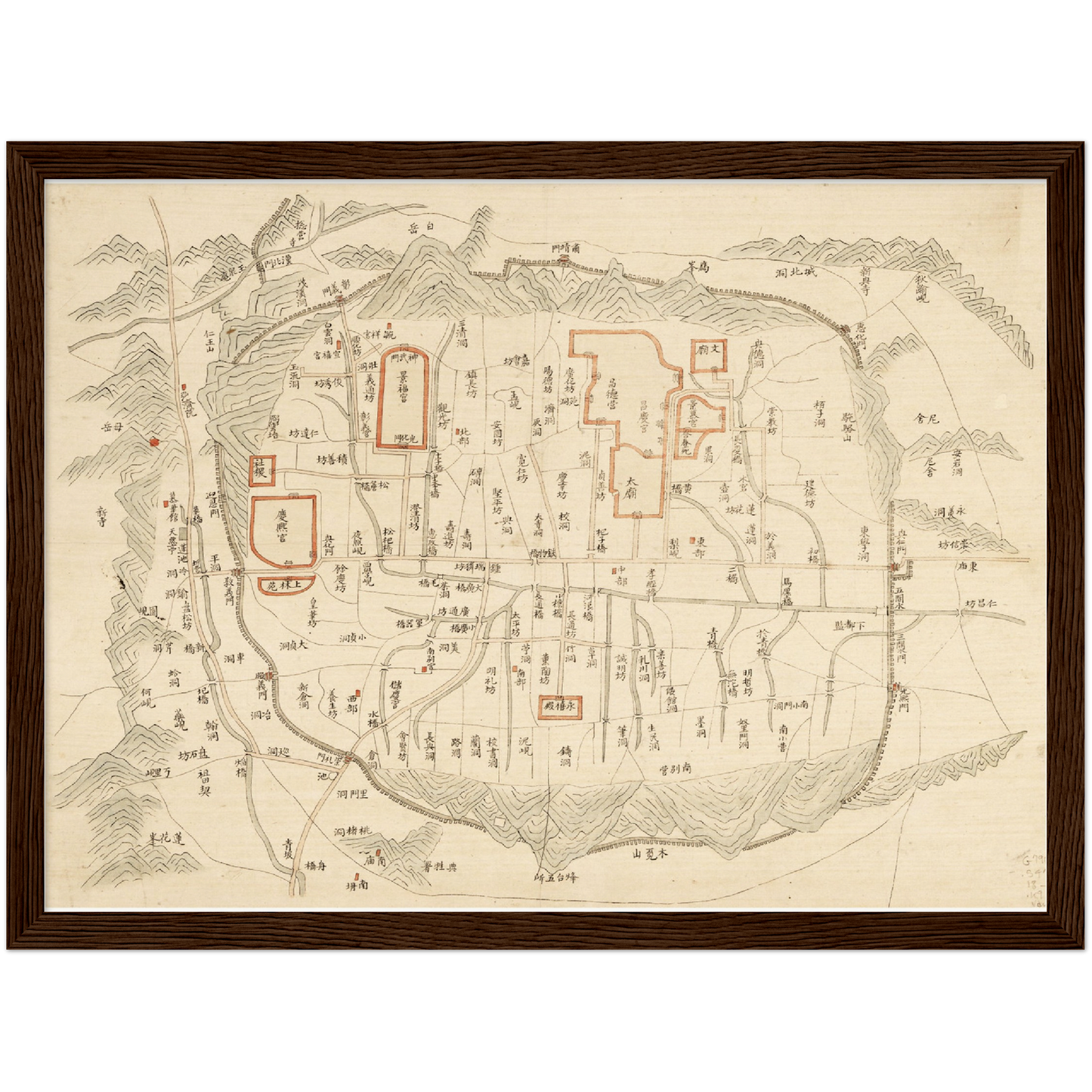 Historical city map  Test product horizontal 3 sizes