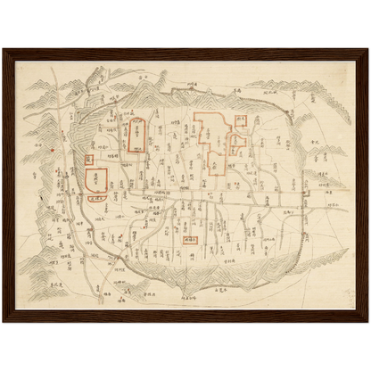 Historical city map  Test product horizontal 3 sizes