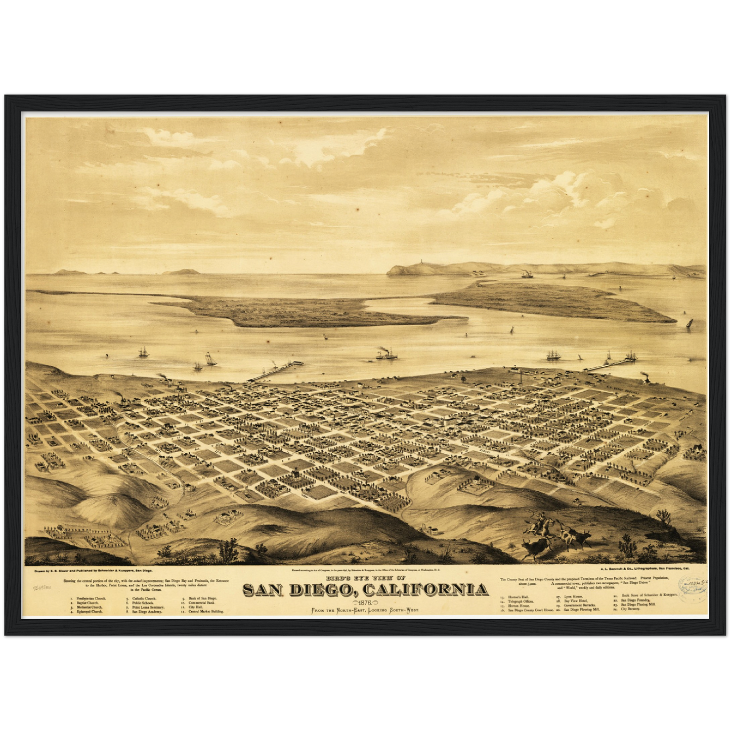 Historical city map  Test product horizontal 3 sizes