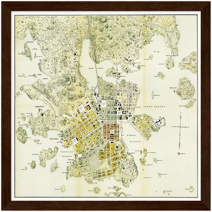 Historical city map  Test product horizontal 3 sizes
