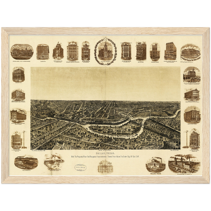 Historical city map  Test product horizontal 3 sizes