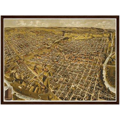 Historical city map  Test product horizontal 3 sizes