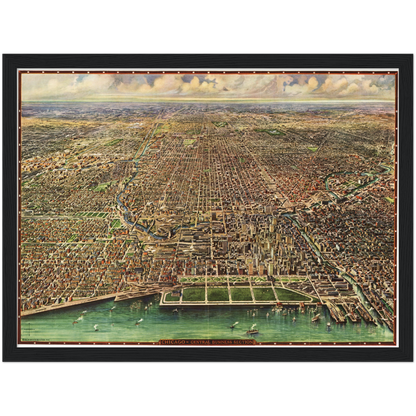 Historical city map  Test product horizontal 3 sizes