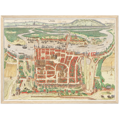 Historical city map  Test product horizontal 3 sizes