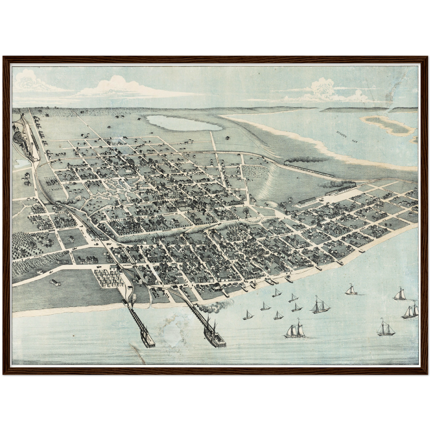 Historical city map  Test product horizontal 3 sizes