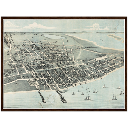 Historical city map  Test product horizontal 3 sizes