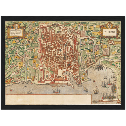 Historischer Stadtplan Palermo um 1592