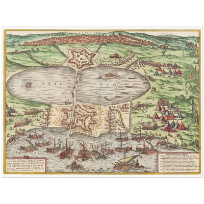 Historical city map  Test product horizontal 3 sizes